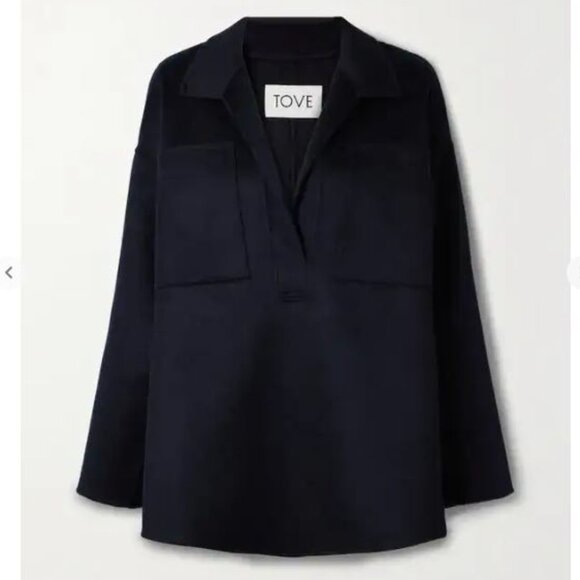 TOVE Luxurious Oversized Britt Lambswool Tunic Shirt Jacket Sz 38/6/M NEW $850!!